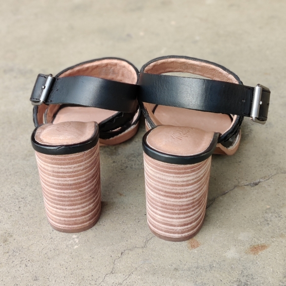 Madewell Angie Heeled Sandal Black Leather - Picture 2 of 8